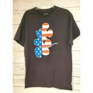 Disney Mickey Mouse Stars & Stripes Patriotic Flag Shirt – Medium 100% Cotton